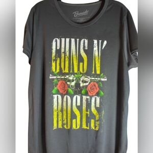 Guns N' Roses Graphic T-Shirt Y2K Size 3X Gray Concert Festival Everyday Wear